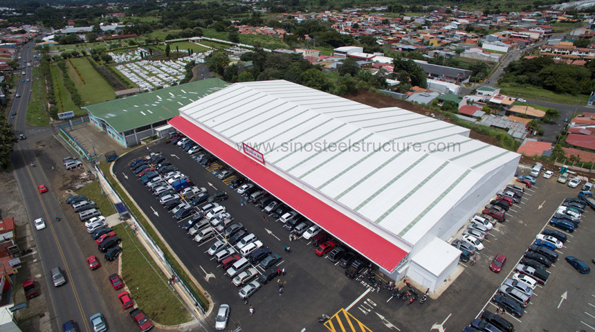 Edificio de la tienda de estructura de acero en Costa Rica.