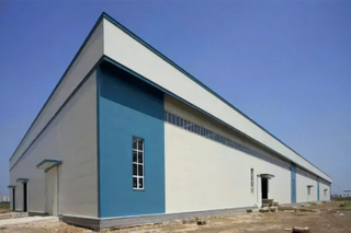 Estructura de acero de almacén prefabricada para solución de edificios industriales